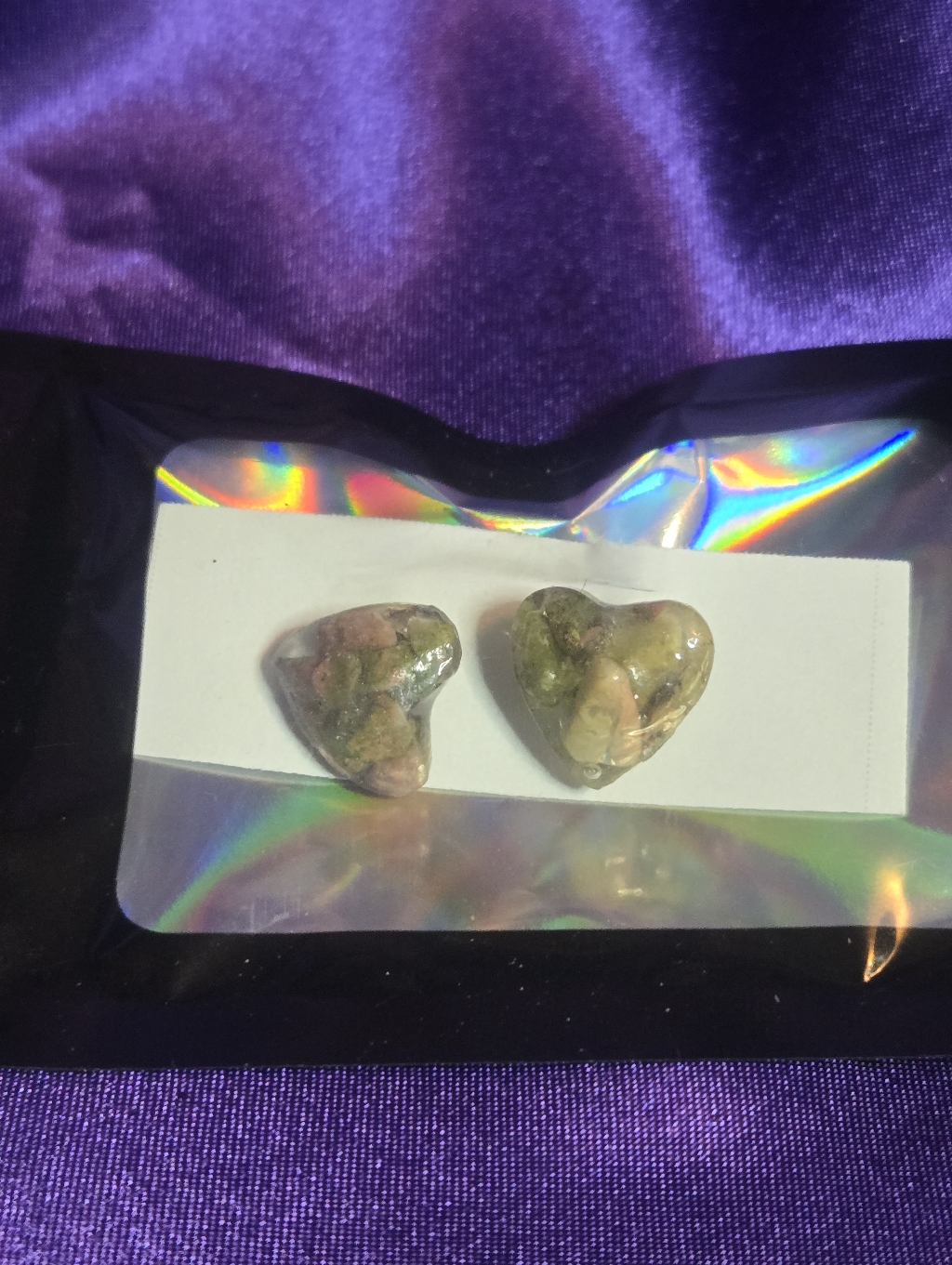 Unakite Resin Earrings Post/Studs